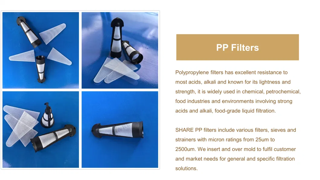 Plastic Filters & Strainers & Sieves with PP Filter Mesh
