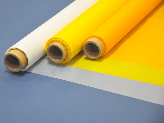 165T 420 Mesh Polyester Screen Printing Mesh Color Yellow White 165cm Width
