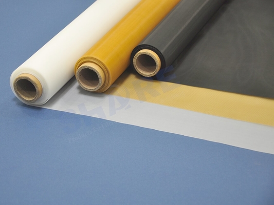 165T 420 Mesh Polyester Screen Printing Mesh Color Yellow White 165cm Width